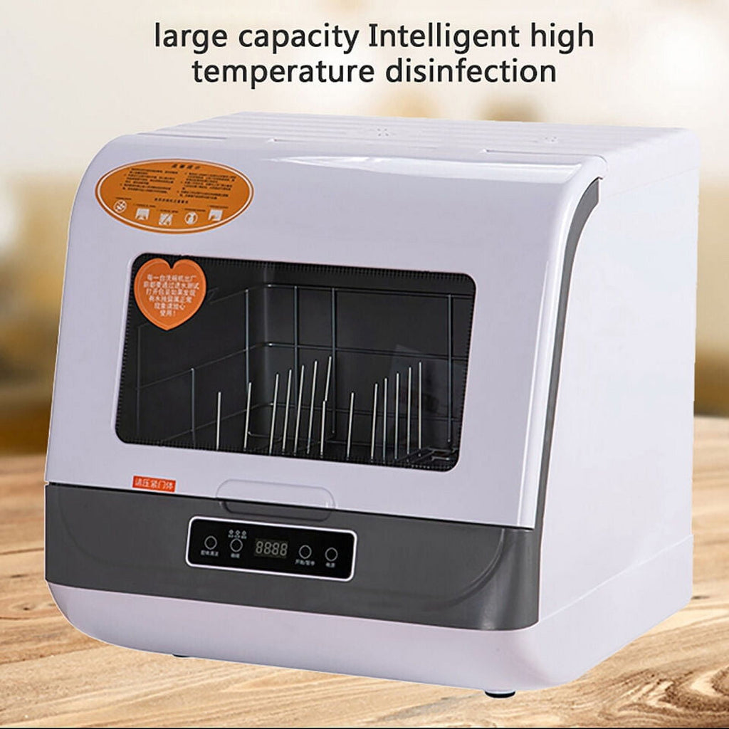 Portable Dishwasher Countertop, Compact Dishwasher W/75°C Air-Dry Function, 3 Washing Programs Mini Dish Washer for Apartments